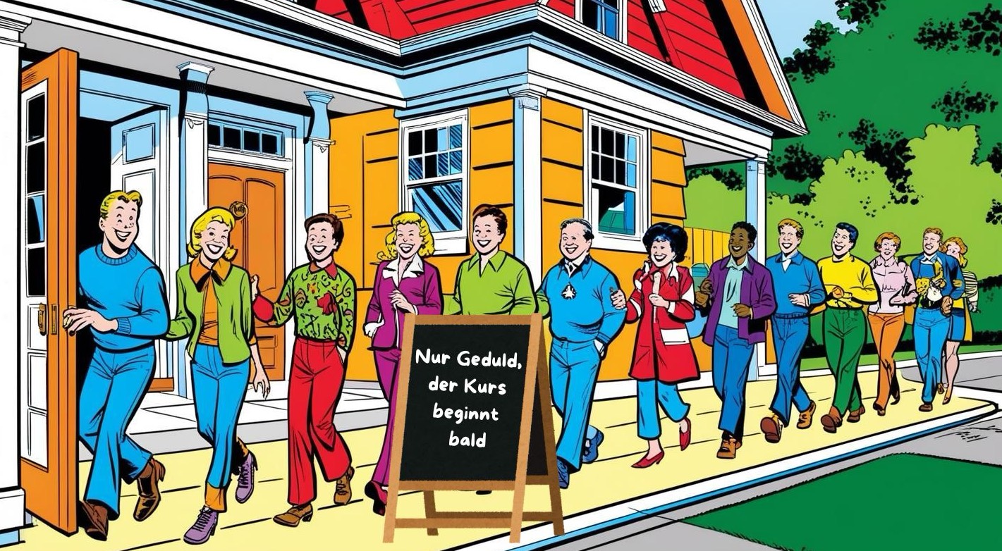 KI Bild: Menschen und Haus